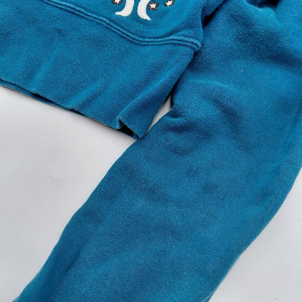 Hurley Full Zip Hoodie Sweater Womens S Teal Bird Cropped Y2K Bella Swan Rory - Picture 9 of 10